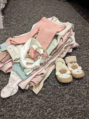 Baby Girl Clothes Bundle 0-3 Months - Next M&S F&F H&M Nutmeg Fat Face Etc • £30