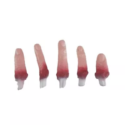 5 Pack Creepy Bloody Gross Chopped Off Fingers Table Halloween Party Decoration • £3.99