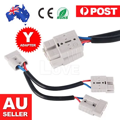 $11.95 • Buy 50 Amp Genuine Anderson Plug Connector Double Y Adapter 6mm Automotive Cable
