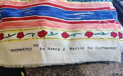 Cotton Fabric Clothworks Nancy J. Martin Roommates 4 Yards 56” Wide • $30