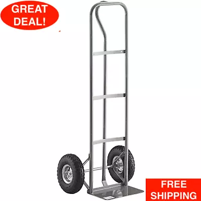 600 Lb. Convertible Hand Truck With 10  Pneumatic Wheels Utility Dolly Gray  • $84.99