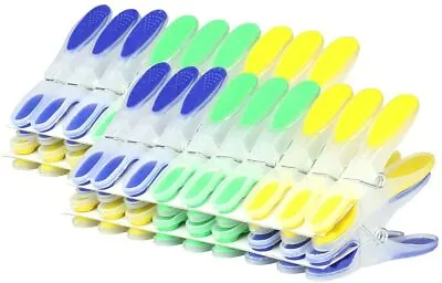 Strong Plastic Clothes Pegs Clips Pine Washing Line Airer Dry Line Home Gardens • £5.49