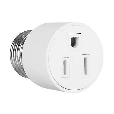 E26/E27 3 Prong Light Socket To Plug Adapter Polarized Screw In Outlet • $7.27