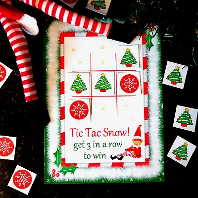 £5.99 • Buy Elf Props Accessories On The Shelf Arrival Mini Tic Tac Toe, Twister Or Snakes