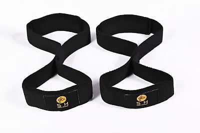 SH Figure 8 Wrist Wraps Weight Lifting Gym Straps Support Strength Elasticated • £3.99