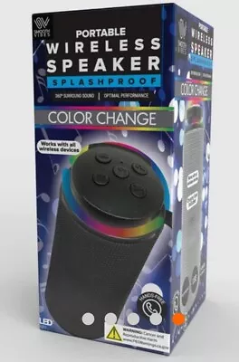 Speaker - Wireless Color Change - Portable Splashproof - 360 Surround Sound • $24.98