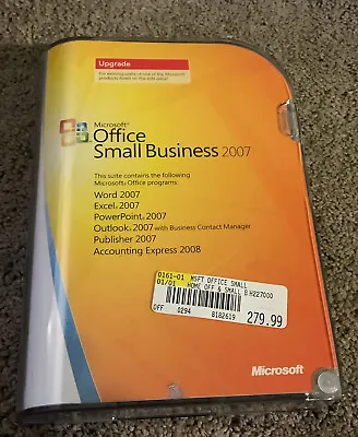 Microsoft Office Small Business 2007 Upgrade CD Disc Product Key Manual Free Shi • $15.99
