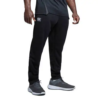 Canterbury Mens Stretch Tapered Polyknit Joggers - Black - L • £35.99