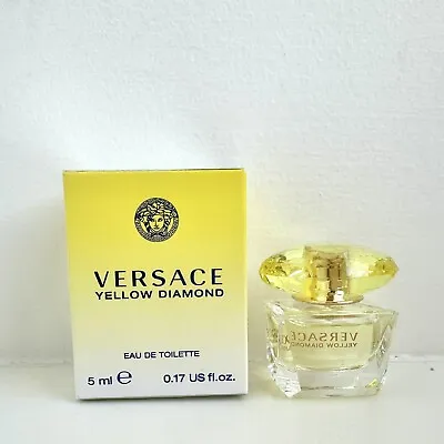 Versace Yellow Diamond Eau De Toilette Perfume For Women 0.17oz 5ml Mini NEW NIB • $12.99