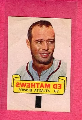 1966 Topps Rub Offs Ed Mathews • $3.49