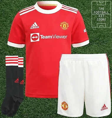 Adidas Manchester United Home Kit Kids - Man Utd / MUFC - Shirt Shorts & Socks • £34.99