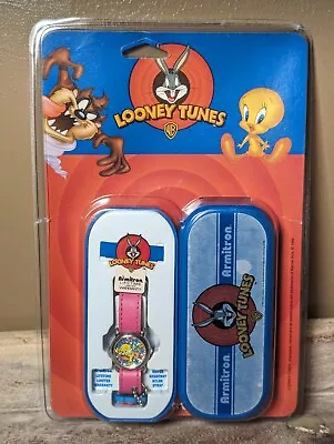 Vintage 1998 Armitron Looney Tunes Tweety Bird Watch Pink Water Resistant  • $27.99