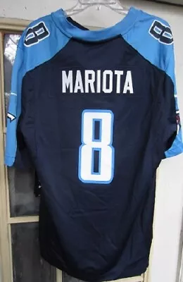 New NWT Marcus Mariota Tennessee Titans Nike On Field Mens Large Blue Jersey • $9.95