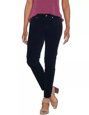 Vince Camuto Navy Blue Washed Corduroy 5-Pocket Skinny Pants New • $24.95