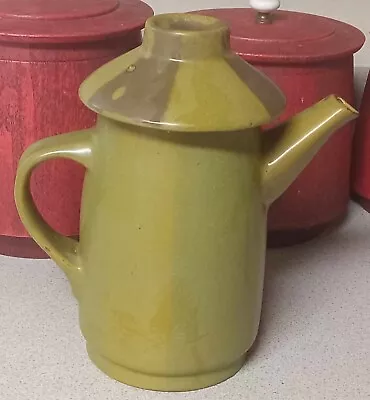 Rare Vintage Oriental Stoneware Pottery Teapot/coffeepot/pitcher W/lid (9  Tall) • $15