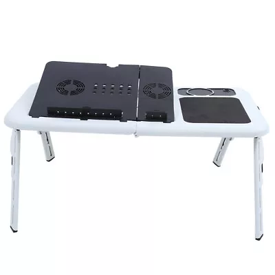 Laptop Notebook PC Folding Car Bed Sofa Desk Stand Table Tray Cool Fan GF0 • £39.90