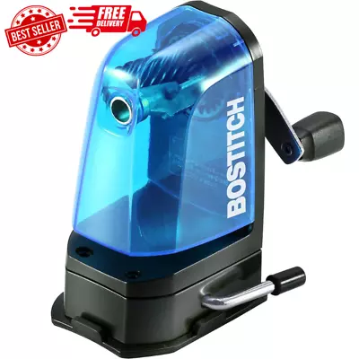 Bostitch Multi-Mount Manual Pencil Sharpener Vacuum Mount Or Screw Blue • $16.05