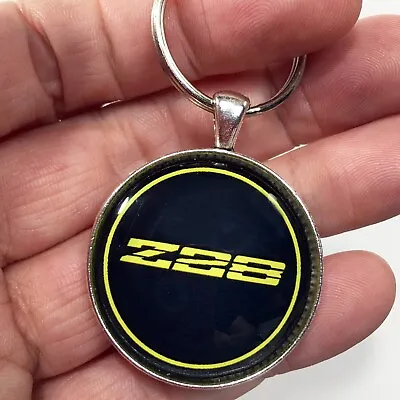 Vintage Chevy Camaro Z28 Bumblebee Yellow Fender Emblem Decal Keychain 2nd Gen • $12.95