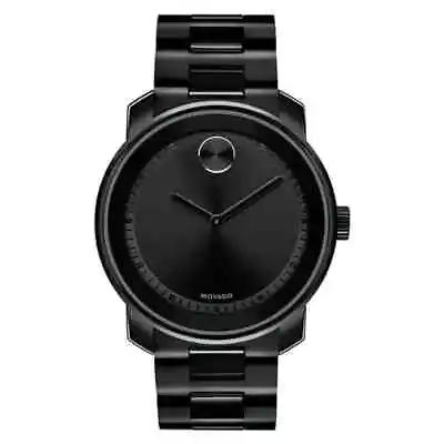 MOVADO BOLD Men's 3600467 Trend Black Stainless Steel Quartz Watch MSRP $795 • $374.95