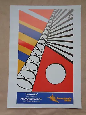Alexander Calder Pennsylvania Ballet Art Poster Print 1975 Red Blue Black White • $49.99
