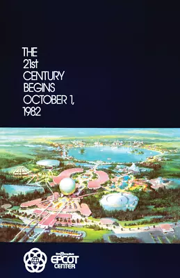 Walt Disney World Epcot Center 21st Century Begins 1982 Teaser Poster • $19.49