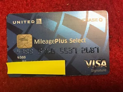 Expired Chase United Airline Mileage Plus Select  Visa Signature Credit Card US • $5