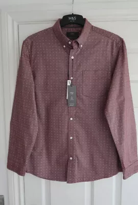 Mens Shirt M&s Size Small Bnwt Oxford Long Sleeved • £15