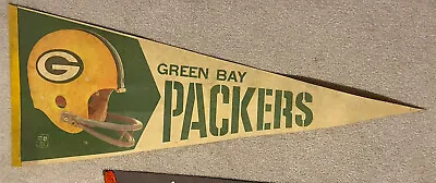 Vintage 1960s Or 1970s Green Bay Packers Full Size Pennant L10 • $79