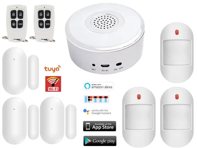 $56.99 • Buy W03 Tuya WiFi APP Wireless House Home Security Alarm Burglar System Auto Dialer