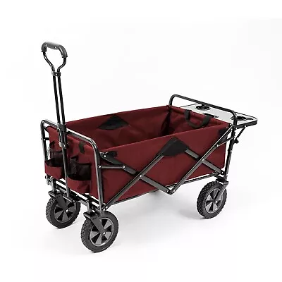 Mac Sports Folding Wagon With Table Outdoor Garden Cart Collapsible Heavy Duty • $112.90