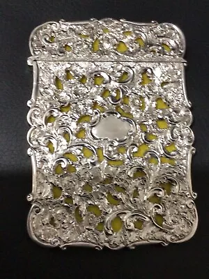 Victorian Silver Nathaniel Mills Pierced Card Case • £750