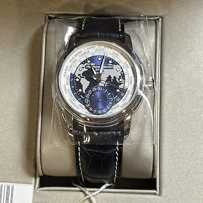 Frédérique Constant Worldtimer Blue/White Men's Watch - FC-718NWWM4H6 • $3149.99