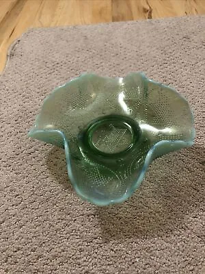 Antique Green Art Glass Bon Bon Bowel • $30