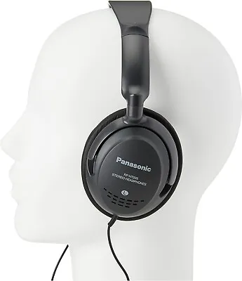 Panasonic Monitor Headphones With In-Line Volume Contro RPHT225 Black Earphones • £15.99