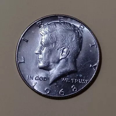 1968 D 50 Cent Piece - 40% Silver U.S. Coin • $3.33