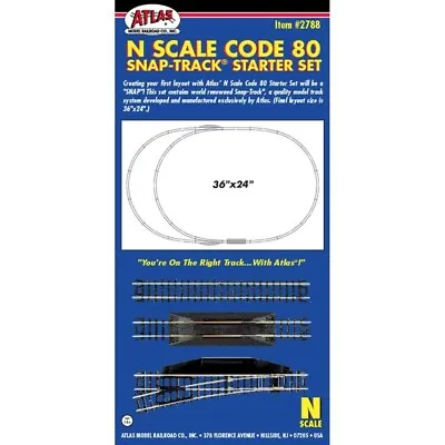 Atlas N Scale ~ New 2024 ~ Code 80 ~ Snap Track ~ Beginner Starter Set ~ 2788 • $36.23