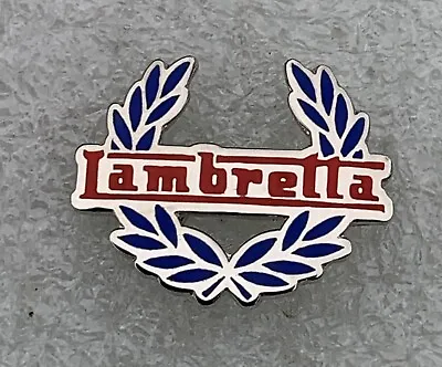 Red & Blue Lambretta Enamel Badge Scooter Scene Trojan Madness Skin Head Mod Ska • £4.99