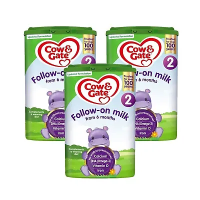 Cow & Gate Follow-On Milk 2 From 6-12 Months 800g X 3 • £39