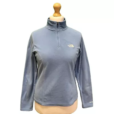 £19.99 • Buy Women's The North Face Light Blue 1/4 Zip Fleece Base Layer Uk M 10 Eu 38 B343