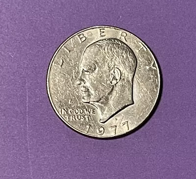 $37.99 • Buy Vintage 1977 One Dollar Silver Liberty Eisenhower Coin Flying Eagle Authentic