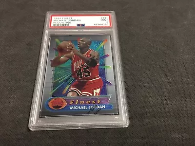 1994 Michael Jordan Topps Finest W/ Coating. RARE “45” PSA 9 Chicago Bulls 🐐🔥 • $145.23