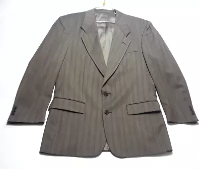 Monsieur Givenchy Wool Blazer Sport Coat Kraus Brown Herringbone 40S FREE TIE* • $42.87