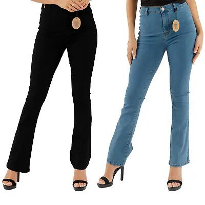£11.99 • Buy Womens Ladies Just Organic Bci Cotton Flared Skinny Fit Stretchy High Rise Jeans