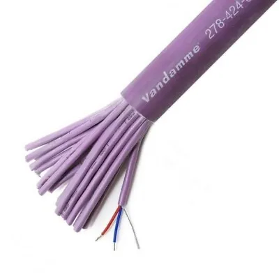 Van Damme Purple Series AES/EBU 50m 24 Pair LSZH Ecoflex Multicore Audio Cable • £600