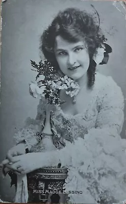 Vintage Theatrical Postcard Miss Madge Lessing 1904 • £1.25