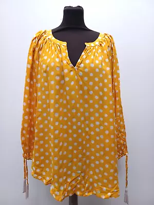 Blouse East NEW  Large Tangerine White Spot T2951 R5965 • £14.99