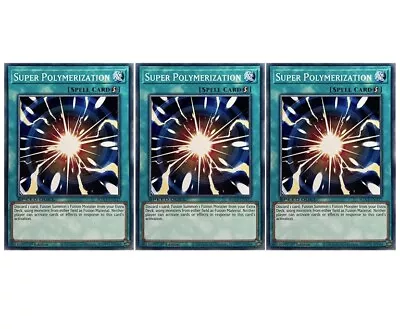 YuGiOh! 3 X Super Polymerization - SGX3-ENA17 Common 1st Edition - Playset • £17.99