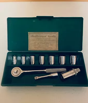 Vintage Mid Century NEW Proto Challenger 10 Piece SAE 3/8” Drive Socket Set • $65