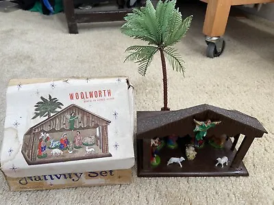 RARE Vintage Woolworth Nativity Set 1960’s In Box Made In Hong Kong • £16