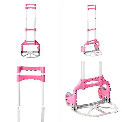 Personal Mcx Folding Aluminum Hand Truck 150 Lbs. Capacity Pink | Cart Magna • $59.99